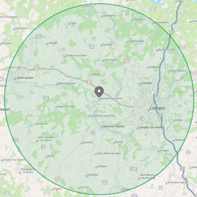 carte zone intervention